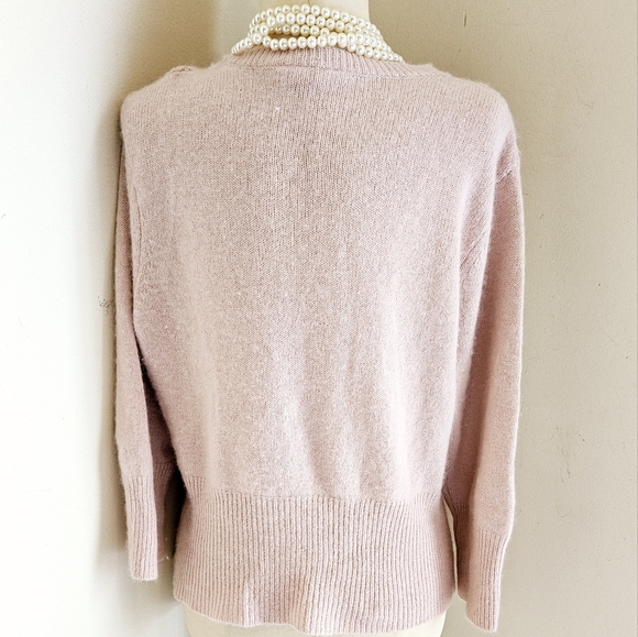 VINTAGE DELICATE PINK ANGORA BLEND SWEATER - Picture 4 of 7